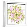 Floral-blackline76-Framed Art Print