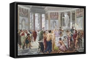 Floralia (Festival Dedicated to the Goddess Flora, Rome)-Prosper Piatti-Framed Stretched Canvas