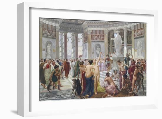 Floralia (Festival Dedicated to the Goddess Flora, Rome)-Prosper Piatti-Framed Giclee Print