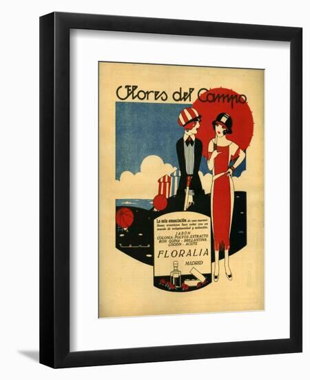 Floralia, Magazine Advertisement, Spain, 1919-null-Framed Premium Giclee Print