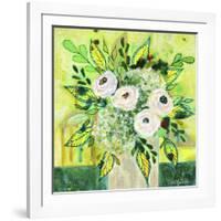 Florals On Green 1-Vicki McArdle Art-Framed Giclee Print