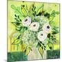 Florals On Green 1-Vicki McArdle Art-Mounted Giclee Print