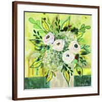 Florals On Green 1-Vicki McArdle Art-Framed Giclee Print