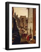 Florence and Borgo San Frediano Street, Detail from Altarpiece for Tanai De' Nerli-null-Framed Giclee Print