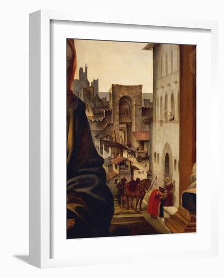 Florence and Borgo San Frediano Street, Detail from Altarpiece for Tanai De' Nerli-null-Framed Giclee Print