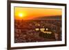 Florence Arno River and Ponte Vecchio at Sunset, Italy-fisfra-Framed Photographic Print