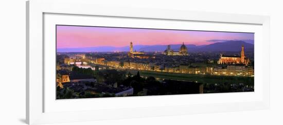 Florence at night-Vadim Ratsenskiy-Framed Art Print