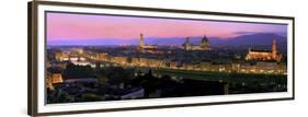 Florence at night-Vadim Ratsenskiy-Framed Art Print