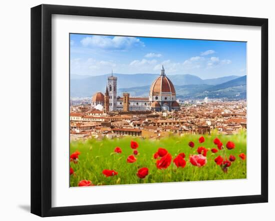 Florence, Duomo and Giotto's Campanile.-SerrNovik-Framed Photographic Print