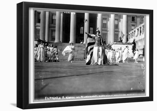 Florence F. Noyes (As Liberty in Suffrage Pageant) Art Poster Print-null-Framed Poster