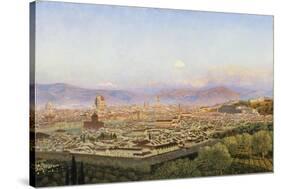 Florence from Bellosguardo-John Brett-Stretched Canvas
