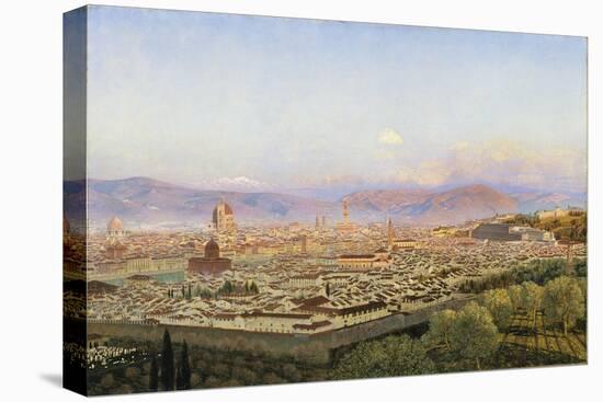 Florence from Bellosguardo-John Brett-Stretched Canvas