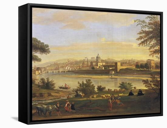 Florence from Farmhouses-Gaspar van Wittel-Framed Stretched Canvas