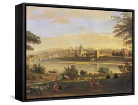 Florence from Farmhouses-Gaspar van Wittel-Framed Stretched Canvas