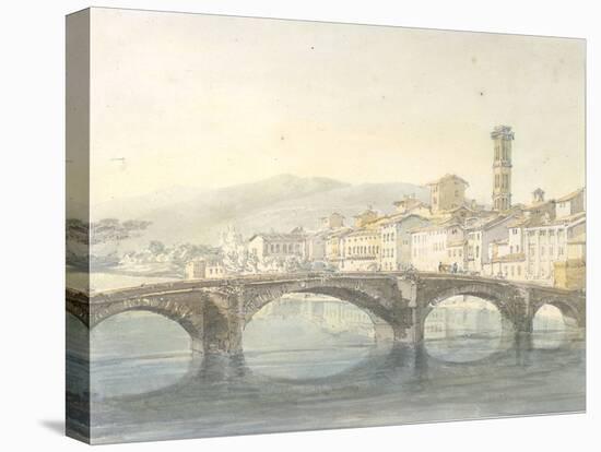 Florence from the Arno-J^ M^ W^ Turner-Stretched Canvas