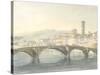 Florence from the Arno-J^ M^ W^ Turner-Stretched Canvas