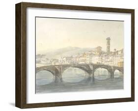 Florence from the Arno-J^ M^ W^ Turner-Framed Giclee Print