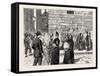 Florence, Italy, a Flower Stall at the Corner of the Strozzi Palace, Via Tornabuoni, 1888-null-Framed Stretched Canvas