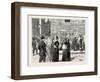 Florence, Italy, a Flower Stall at the Corner of the Strozzi Palace, Via Tornabuoni, 1888-null-Framed Giclee Print