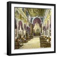 Florence (Italy), Inside of the Church of Santa Annunziata, Circa 1895-Leon, Levy et Fils-Framed Photographic Print