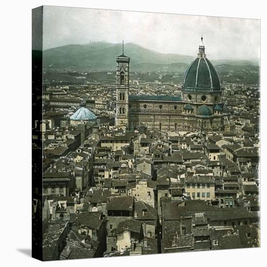 Florence (Italy), Panorama Taken from the Palazzo Vecchio, Circa 1895-Leon, Levy et Fils-Stretched Canvas