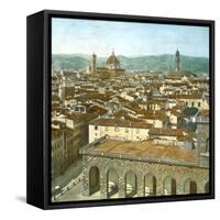 Florence (Italy), Panorama Taken from the Pitti Palace, Circa 1895-Leon, Levy et Fils-Framed Stretched Canvas