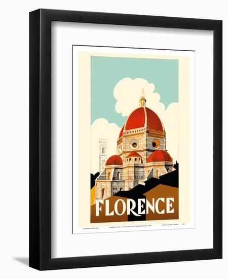 Florence Italy - Santa Maria del Fiore Cathedral, the Duomo of Florence-Pacifica Island Art-Framed Art Print