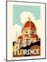 Florence Italy - Santa Maria del Fiore Cathedral, the Duomo of Florence-Pacifica Island Art-Mounted Art Print