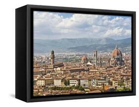 Florence Italy, skyline-David Sailors-Framed Stretched Canvas