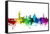 Florence Italy Skyline-Michael Tompsett-Framed Stretched Canvas