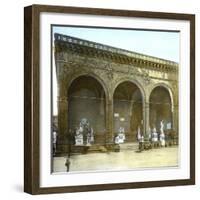 Florence (Italy), the Loggia Della Signoria or Dei Lanzi-Leon, Levy et Fils-Framed Photographic Print