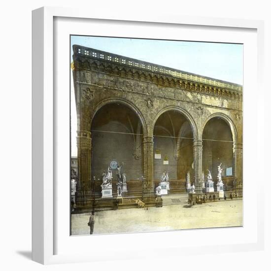 Florence (Italy), the Loggia Della Signoria or Dei Lanzi-Leon, Levy et Fils-Framed Photographic Print