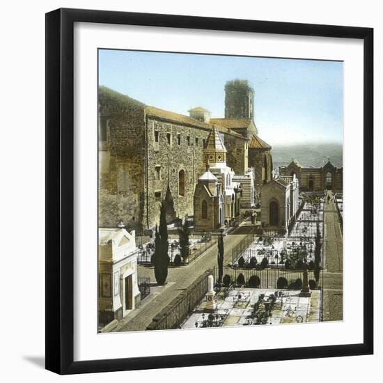 Florence (Italy), the Monumental Cemetery of San Miniato Al Monte, Al Rises, Circa 1895-Leon, Levy et Fils-Framed Photographic Print