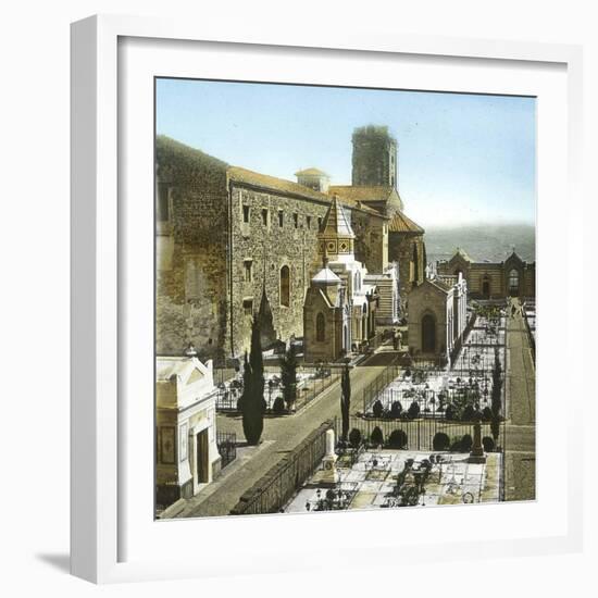 Florence (Italy), the Monumental Cemetery of San Miniato Al Monte, Al Rises, Circa 1895-Leon, Levy et Fils-Framed Photographic Print