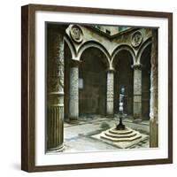 Florence (Italy), the Palazzo Vecchio (Or Palazzo Della Signora), the Courtyard, Circa 1895-Leon, Levy et Fils-Framed Photographic Print