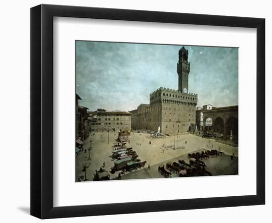 Florence (Italy), the Palazzo Vecchio (Or Palazzo Della Signoria), Circa 1895-Leon, Levy et Fils-Framed Photographic Print
