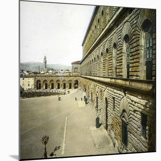 Florence (Italy), the Pitti Palace-Leon, Levy et Fils-Mounted Photographic Print