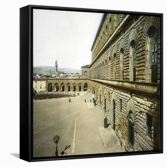 Florence (Italy), the Pitti Palace-Leon, Levy et Fils-Framed Stretched Canvas