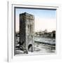 Florence (Italy), the San Niccolo Gate (1324) and the Arno, Circa 1895-Leon, Levy et Fils-Framed Photographic Print