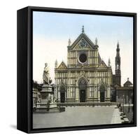 Florence (Italy), the Santa Croce Church, Circa 1895-Leon, Levy et Fils-Framed Stretched Canvas
