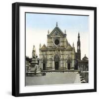 Florence (Italy), the Santa Croce Church, Circa 1895-Leon, Levy et Fils-Framed Photographic Print