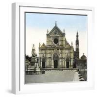 Florence (Italy), the Santa Croce Church, Circa 1895-Leon, Levy et Fils-Framed Photographic Print