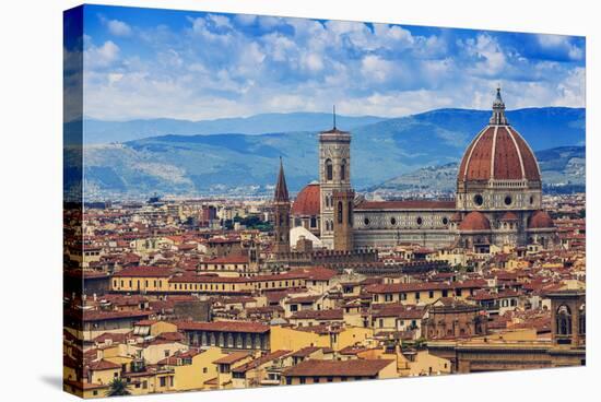 Florence, Italy - View of the City and Cathedral Santa Maria Del Fiore-Gorilla-Stretched Canvas