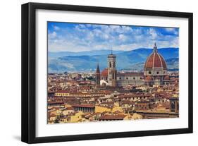 Florence, Italy - View of the City and Cathedral Santa Maria Del Fiore-Gorilla-Framed Photographic Print