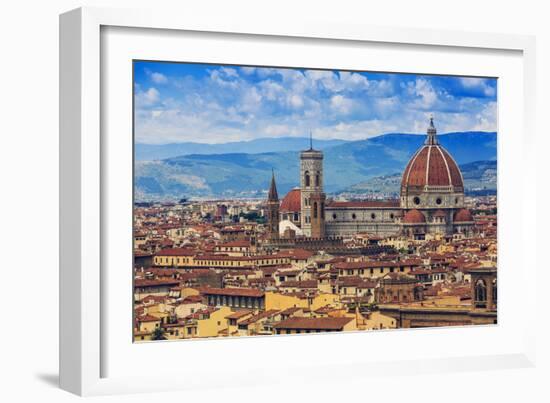 Florence, Italy - View of the City and Cathedral Santa Maria Del Fiore-Gorilla-Framed Photographic Print