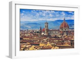 Florence, Italy - View of the City and Cathedral Santa Maria Del Fiore-Gorilla-Framed Photographic Print