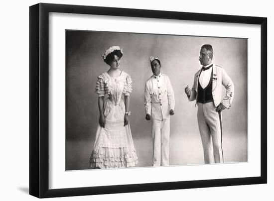 Florence Jameson, Reginald Switz and Alfred Clarke in a Scene from the Blue Moon, 20th Century-Foulsham and Banfield-Framed Giclee Print