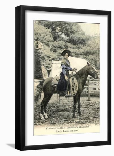 Florence La Duc, Roping Champion-null-Framed Art Print