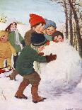 Game, Winter, Snowball 20C-Florence Liley-Young-Framed Stretched Canvas
