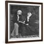 Florence Nightingale and Sir Harry Verney on the Lawn at Claydon House, 1889-null-Framed Giclee Print